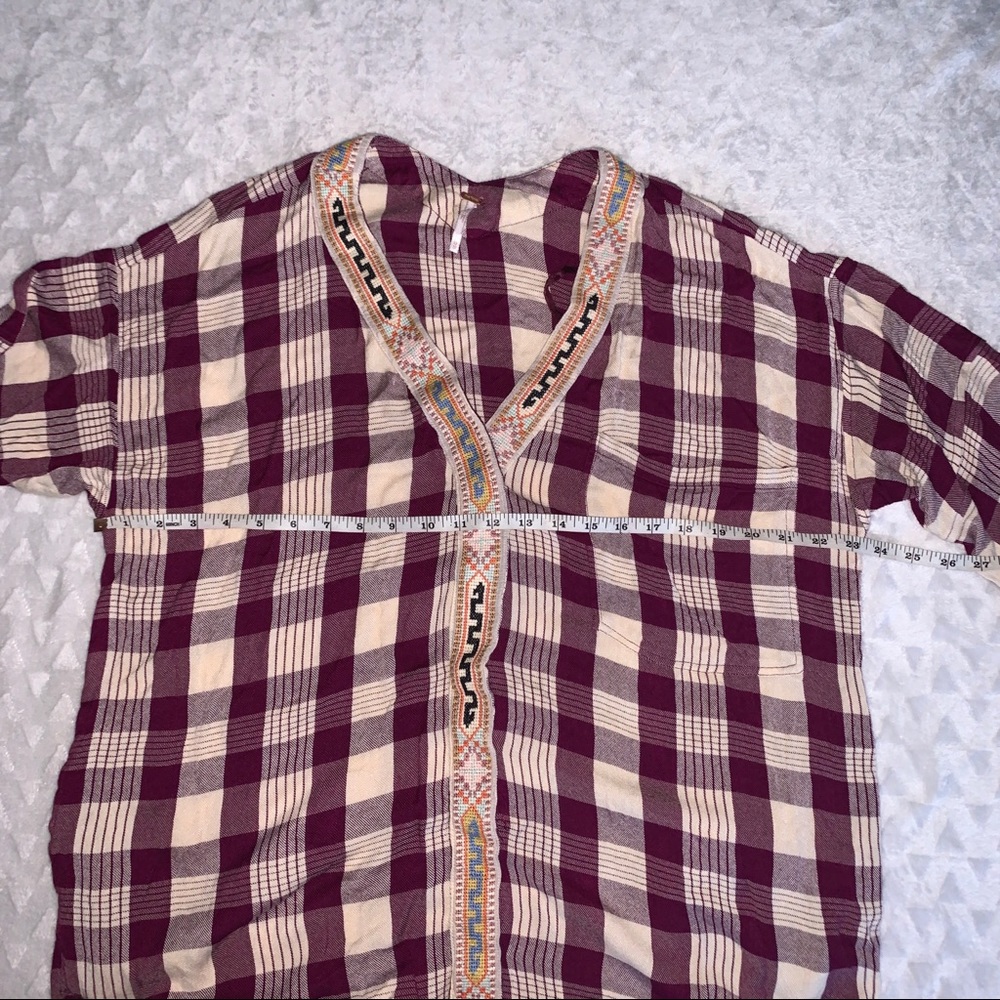 Free People Live For Today Maxi Top Plaid XS - Picture 6 of 10